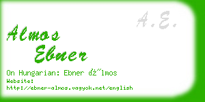 almos ebner business card